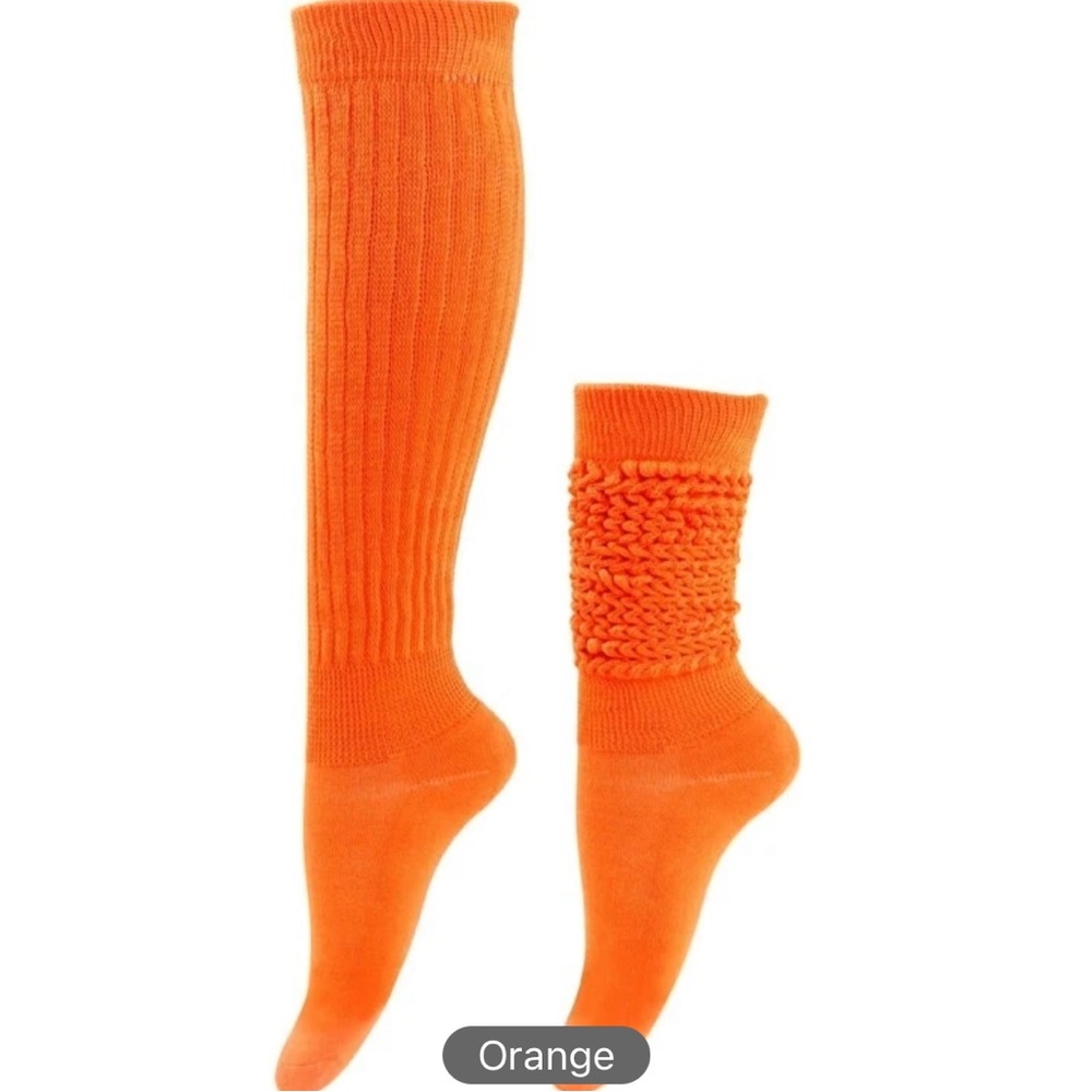 Brand New Orange Slouch Socks